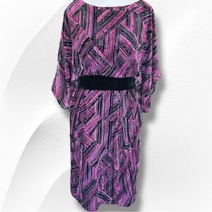 Theia Sequin Geometic Velvet Dress Size 4